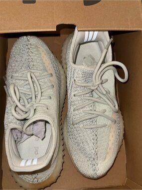 adidas Women’s Yeezy-Style Knit Sneakers in Pale Cream